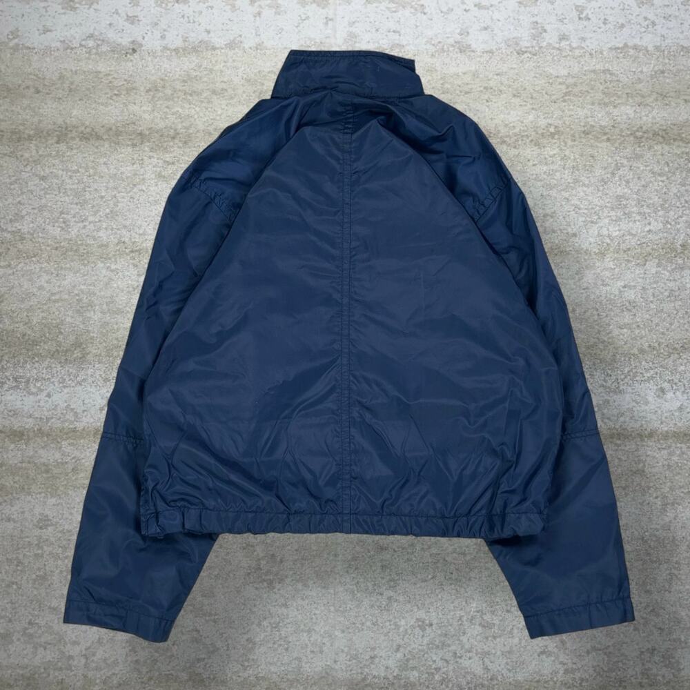 Vintage Y2K Nike Windbreaker Jacket Womens M Navy Blue Nylon Half Zip Swoosh - Picture 2 of 5
